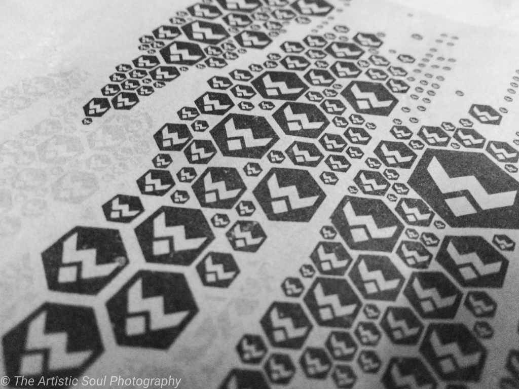 Graphical design of an hexagonal shapes