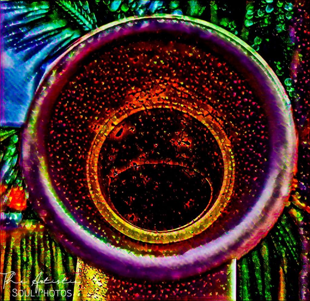 A Red Circular Galaxial Art Work