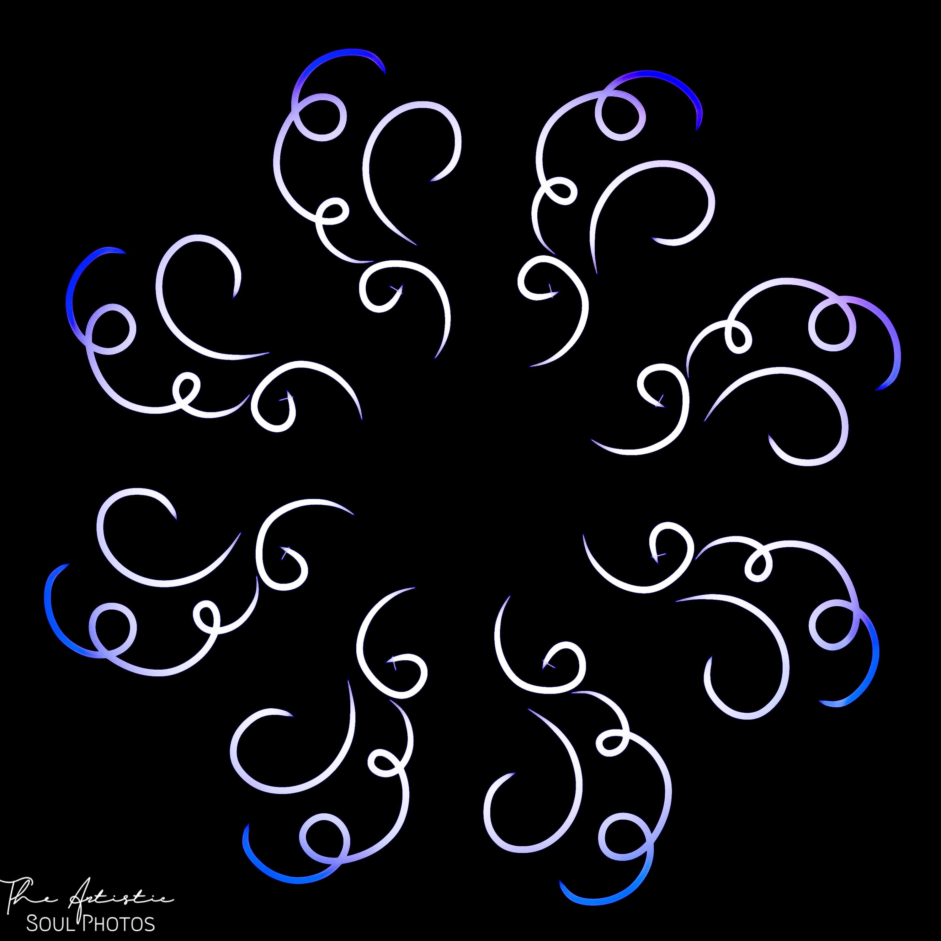 A beautiful glowing rangoli design