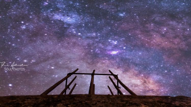 Starry Galaxy observed under powerful microscope