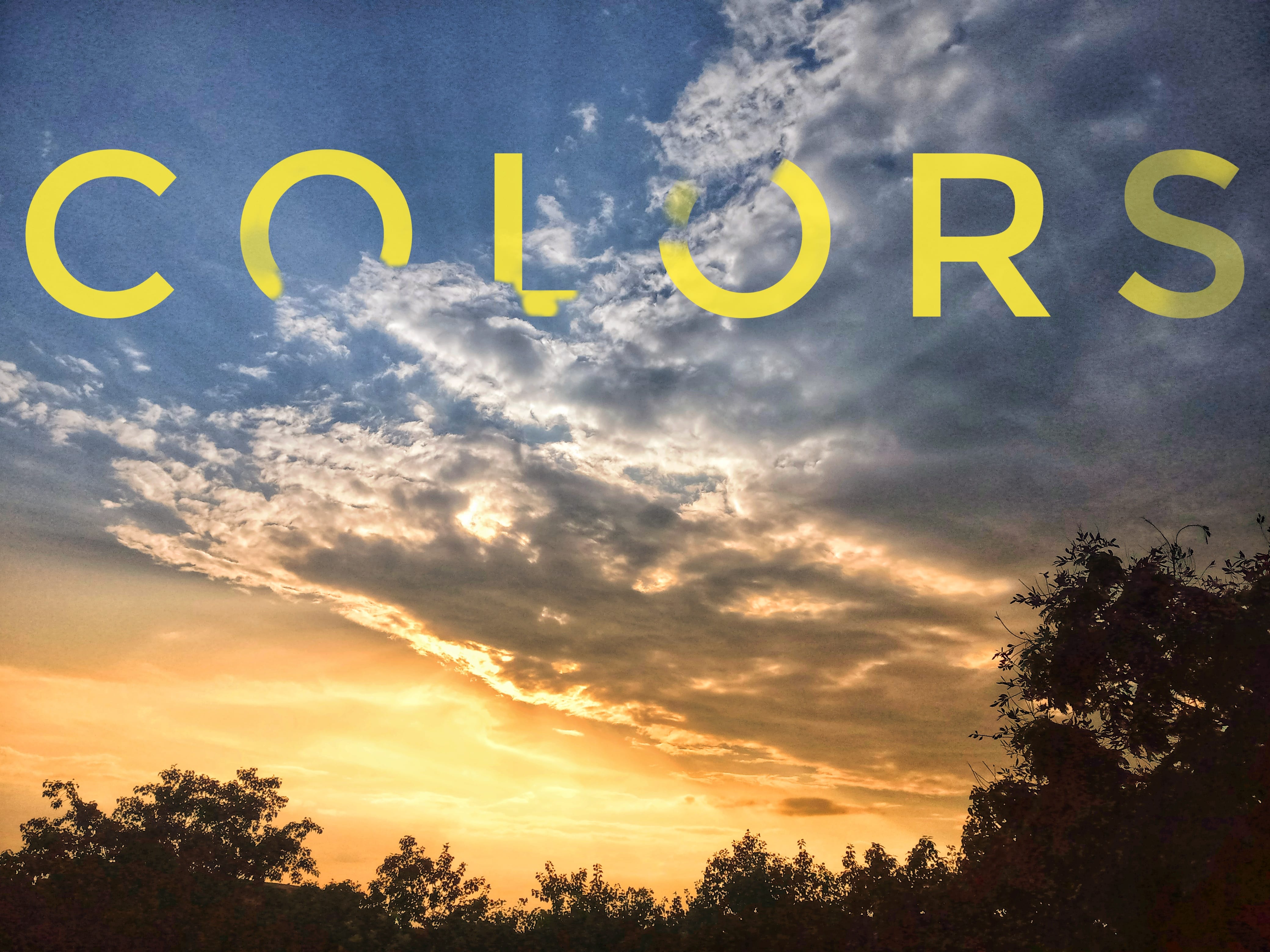 Colors in the Twilight Sunset Sky